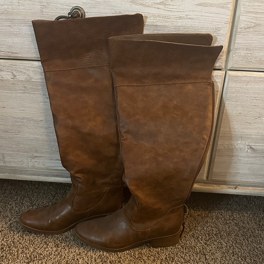BareTraps Brown Over the Knee Boots